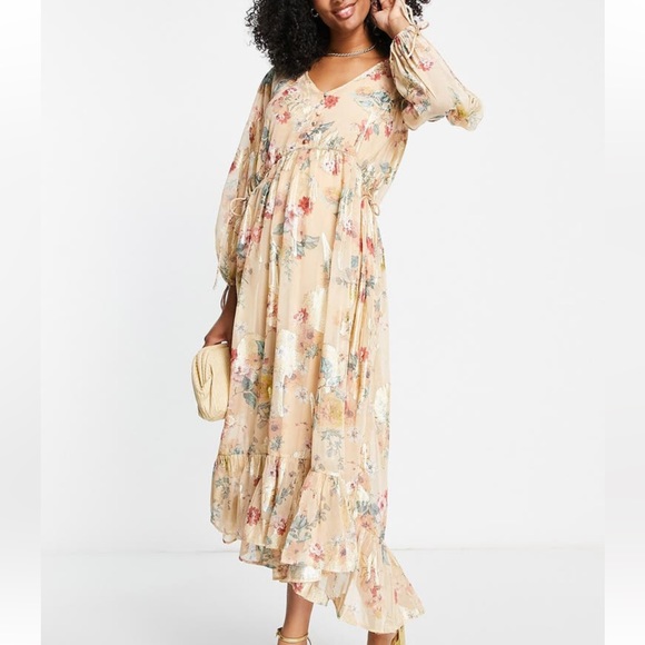 ASOS Floral Design Chiffon Dress - Picture 1 of 1